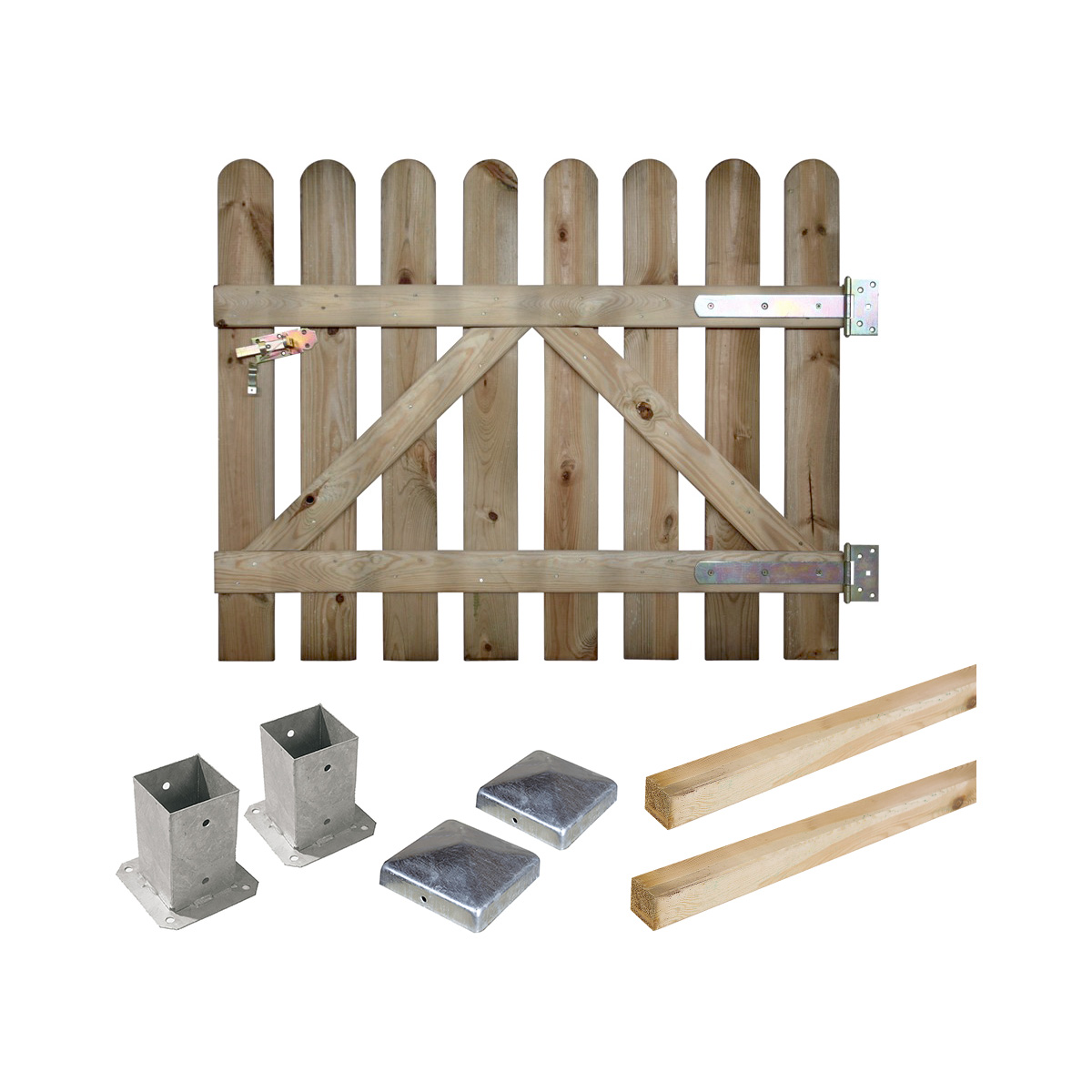 Portillon kit en bois Coquelicot à fixer
