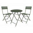 Ensemble table de jardin olive Bistro + 2 chaises