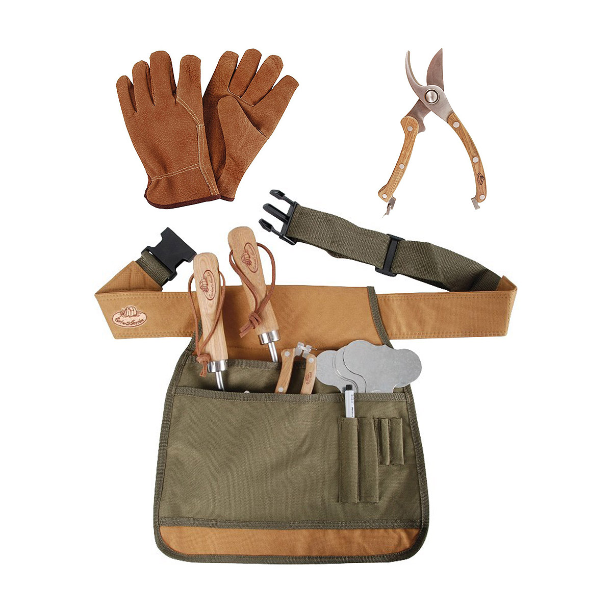 Kit du jardinier : ceinture + sécateur + gants